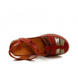 Sandalias Planas Mujer Laura Azaña 11985 Rojo