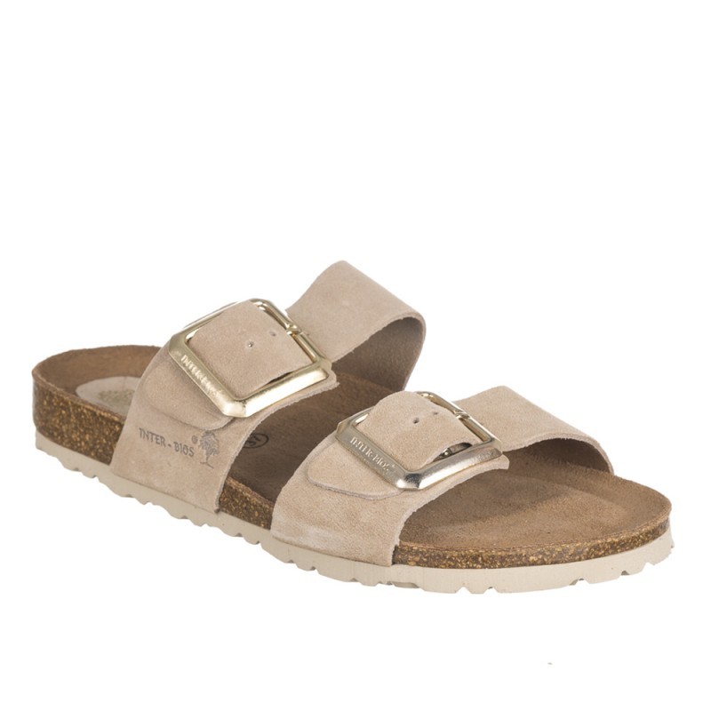 Sandalias Planas Mujer Inter-Bios 7232 Beig