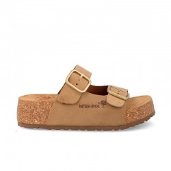 Sandalias Planas Mujer Inter-Bios 2007S Beig