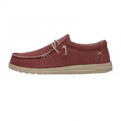 Zapatillas Lona Hombre Hey Dude Wally Braided Rojo