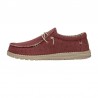 Zapatillas Lona Hombre Hey Dude Wally Braided Rojo