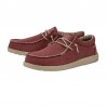 Zapatillas Lona Hombre Hey Dude Wally Braided Rojo