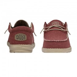 Zapatillas Lona Hombre Hey Dude Wally Braided Rojo