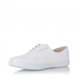 Zapatillas Lona Mujer Victoria Lona Inglesa Blanco