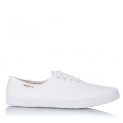Zapatillas Lona Mujer Victoria Lona Inglesa Blanco