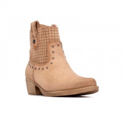 Botines de Tacón Mujer Refresh 175042 Beig