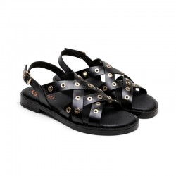 Sandalias Planas Mujer Porronet 3234 Negro