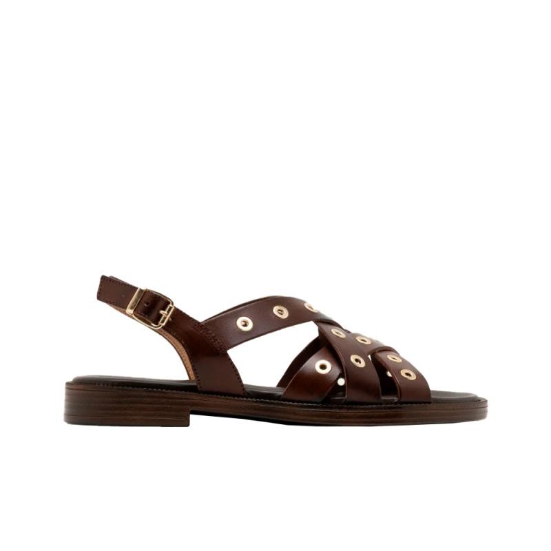 Sandalias Planas Mujer Porronet 3234 Moka