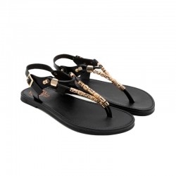 Sandalias Planas Mujer Porronet 3205 Negro