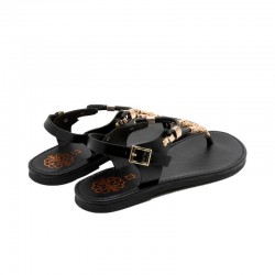 Sandalias Planas Mujer Porronet 3205 Negro