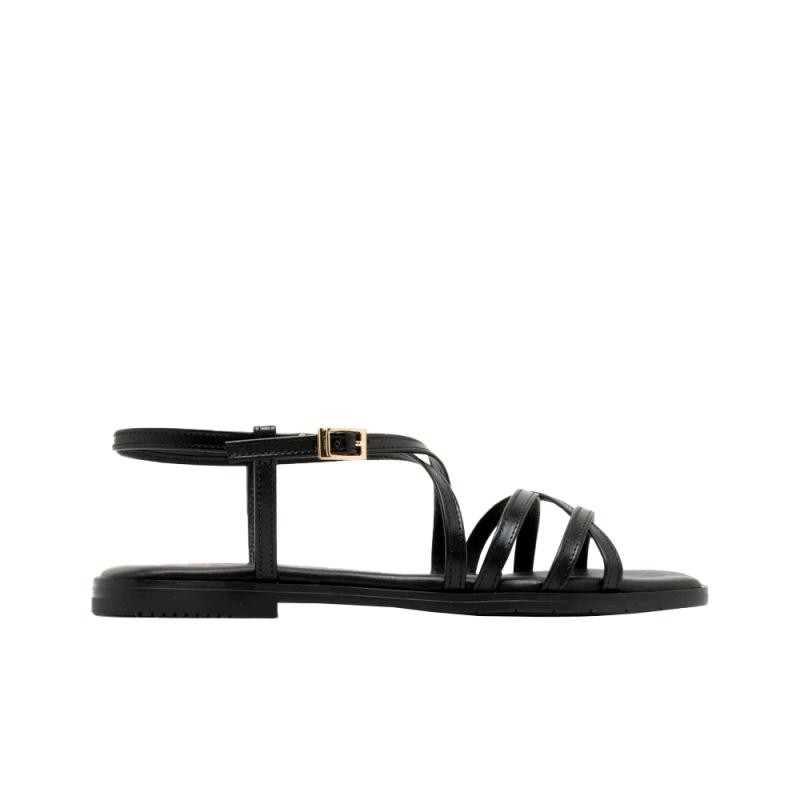 Sandalias Planas Mujer Porronet 3221 Negro