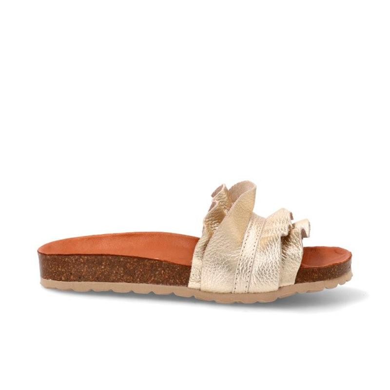 Sandalias Planas Mujer Verbenas Rocio Oro