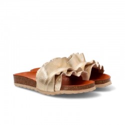 Sandalias Planas Mujer Verbenas Rocio Oro