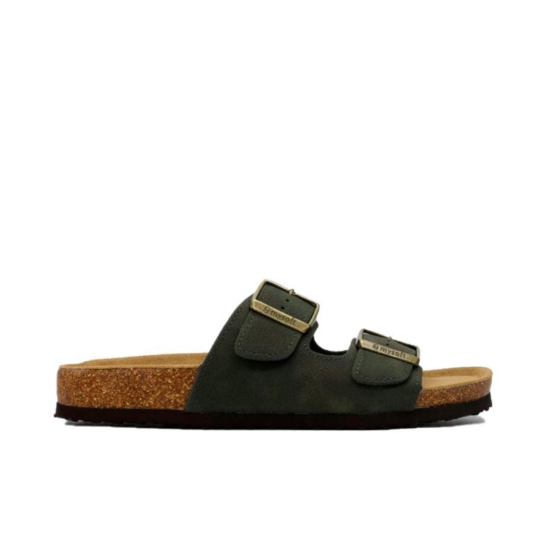 Sandalias Planas Mujer Mysoft 075 Kaki