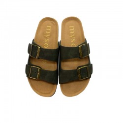 Sandalias Planas Mujer Mysoft 075 Kaki