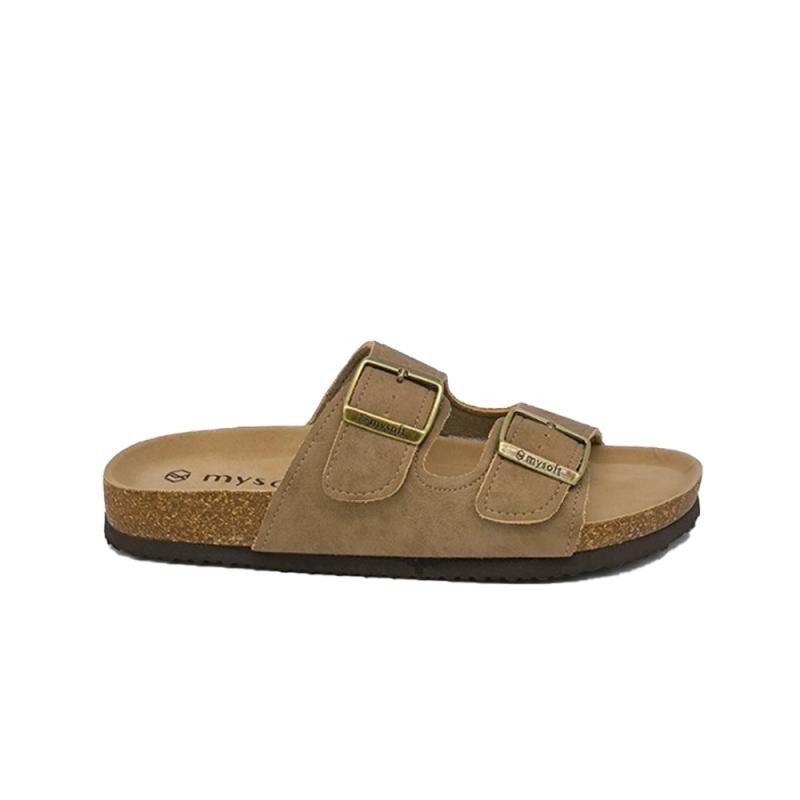 Sandalias Planas Mujer Mysoft 075 Taupe