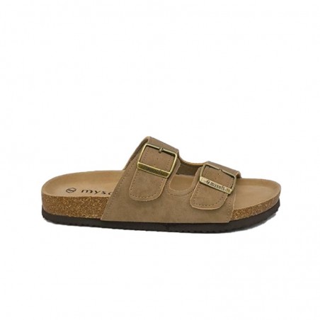 Sandalias Planas Mujer Mysoft 075 Taupe