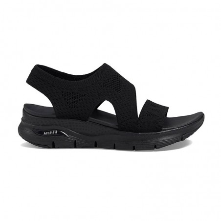 Sandalias Planas Mujer Skechers 119458 Negro