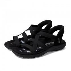 Sandalias Planas Mujer Skechers 163460 Negro