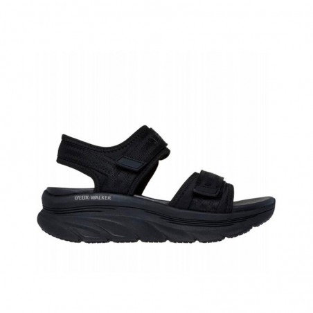 Sandalias Planas Mujer Skechers D'lux Walker - Adored Days Negro-Negro