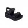 Sandalias Planas Mujer Skechers D'lux Walker - Adored Days Negro-Negro