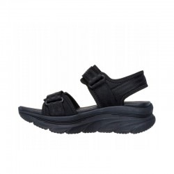 Sandalias Planas Mujer Skechers D'lux Walker - Adored Days Negro-Negro