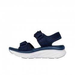 Sandalias Planas Mujer Skechers D'lux Walker - Adored Days Marino