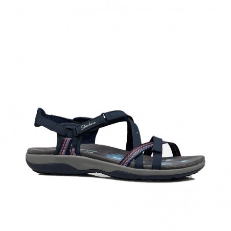 Sandalias Planas Mujer Skechers Reggae Slim - Sun Array Marino
