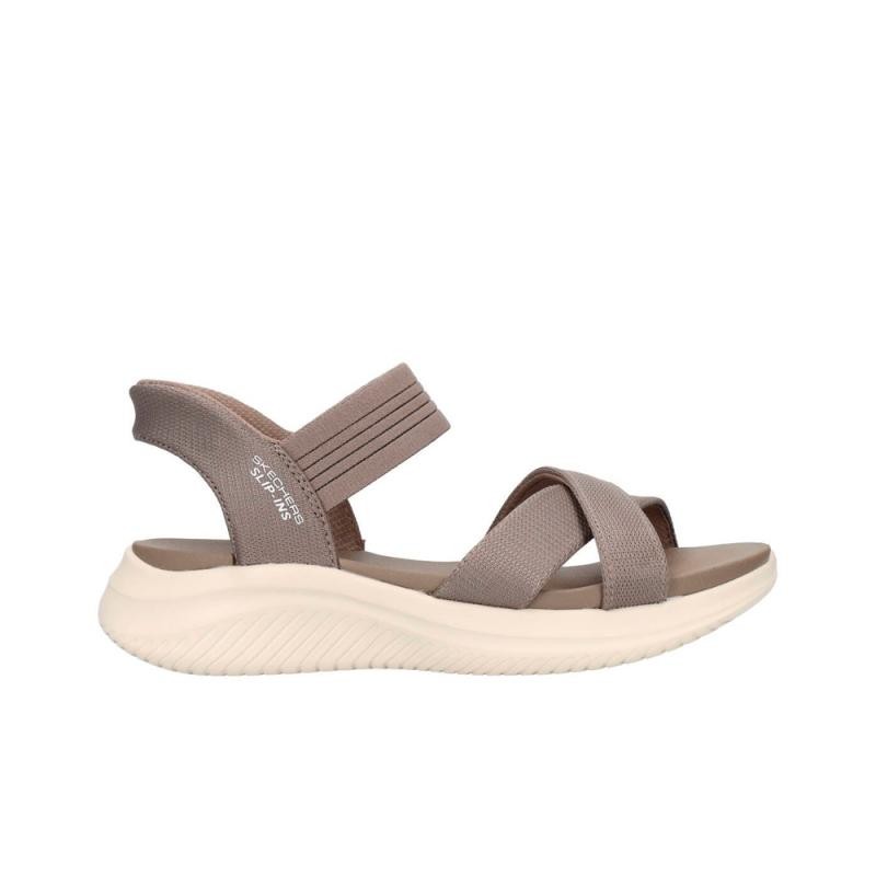 Sandalias Planas Mujer Skechers 119975 Taupe