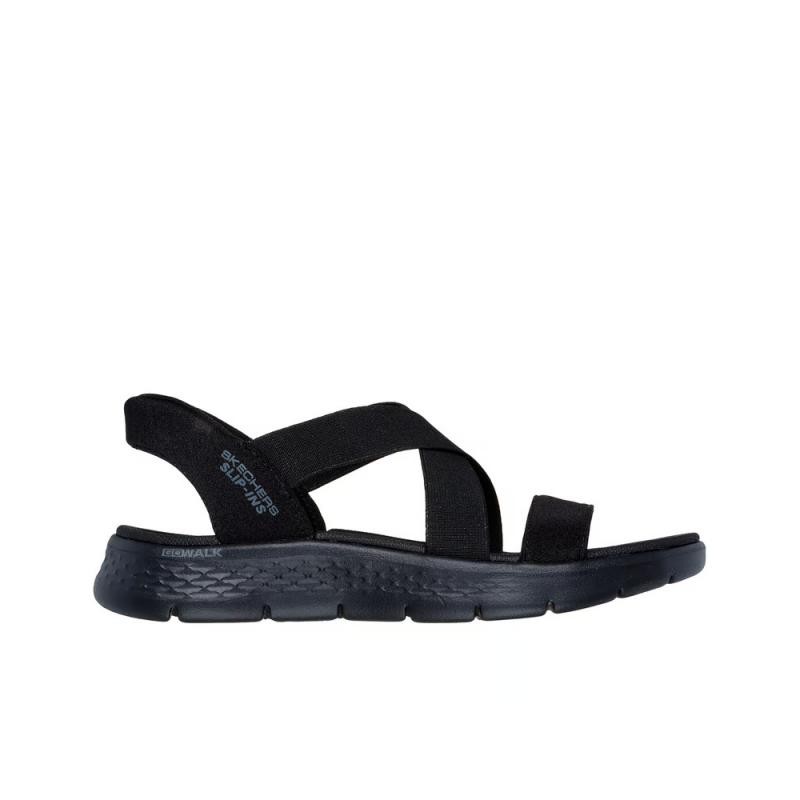 Sandalias Planas Mujer Skechers Go Walk Flex Sandal Negro-Negro