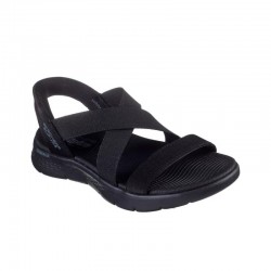 Sandalias Planas Mujer Skechers Go Walk Flex Sandal Negro-Negro