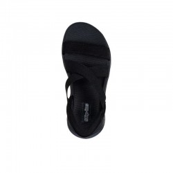 Sandalias Planas Mujer Skechers Go Walk Flex Sandal Negro-Negro