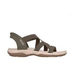 Sandalias Planas Mujer Skechers 163460 Verde