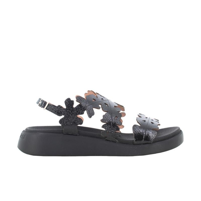 Sandalias Planas Mujer Wonders 6551 Negro