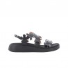 Sandalias Planas Mujer Wonders 6551 Negro