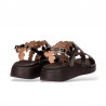Sandalias Planas Mujer Wonders 6551 Negro
