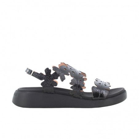 Sandalias Planas Mujer Wonders 6551 Negro