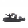 Sandalias Planas Mujer Wonders 6551 Negro