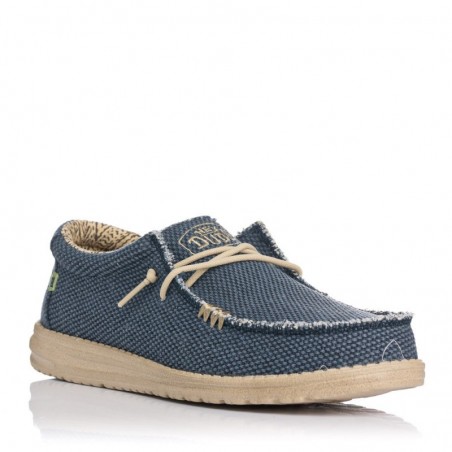 Zapatillas Lona Hombre Hey Dude Wally Braided Azul