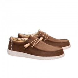 Zapatillas Lona Hombre Hey Dude Wally Strech Canvas Marron