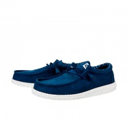 Zapatillas Lona Hombre Hey Dude Wally Strech Canvas Marino