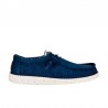 Zapatillas Lona Hombre Hey Dude Wally Strech Canvas Marino