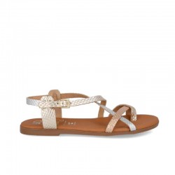 Sandalias Planas Mujer Oh My Sandals 5807 Oro
