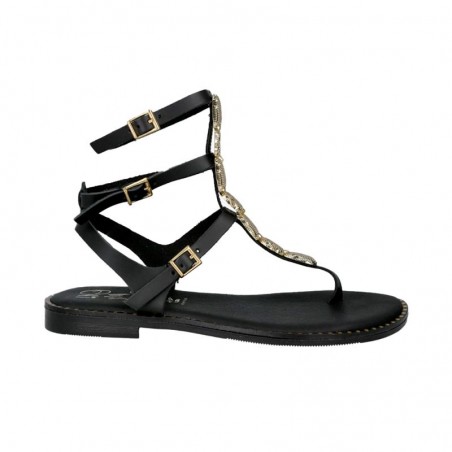Sandalias Planas Mujer Oh My Sandals 5843 Negro