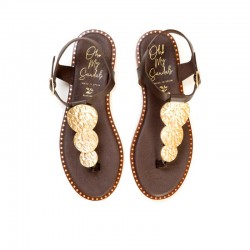 Sandalias Planas Mujer Oh My Sandals 5848 Marron