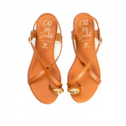 Sandalias Planas Mujer Oh My Sandals 5863 Cuero