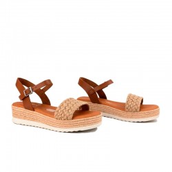 Sandalias Planas Mujer Oh My Sandals 6013 Cuero