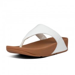 Sandalias Planas Mujer Fitflop Lulu Opul Toe-Post Blanco