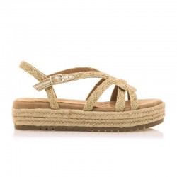 Sandalias Planas Mujer MTNG 51261 Natural