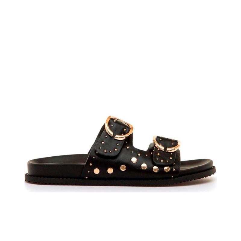 Sandalias Planas Mujer MTNG 55500 Negro